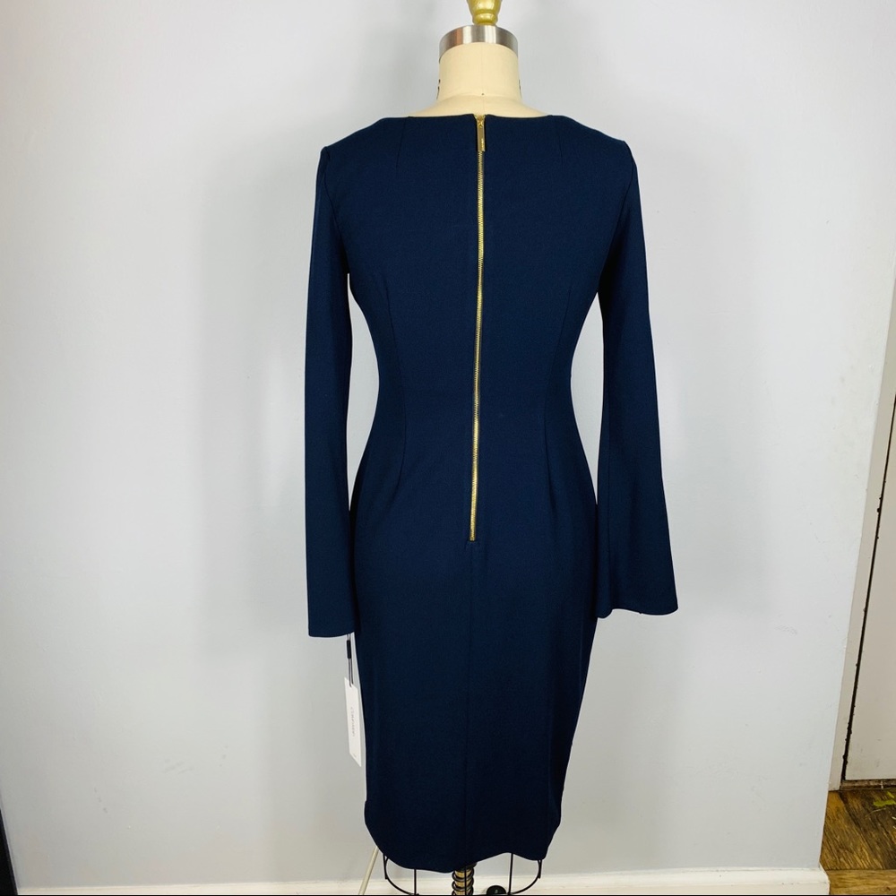 NWT Calvin Klein Split Bell Sleeve Dress - Picture 6 of 10